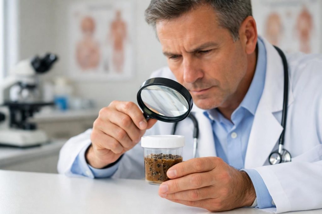 découvrez les causes des points noirs dans les selles, leurs implications et quand consulter un professionnel de santé pour un diagnostic précis.